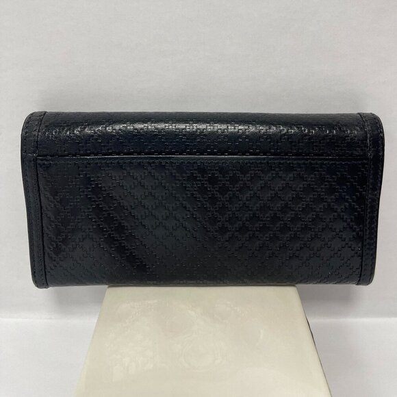 Gucci Black Calf Leather Diamante Long Bifold Wallet - Preowned - Picture 2 of 13